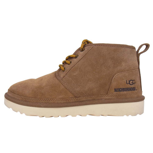 UGG アグ 1112611 × NEIGHBORHOOD NHUG.NEUMEL / CL-BOOTS ニューメル ブーツ ブラウン系 26cm【美品】【中古】