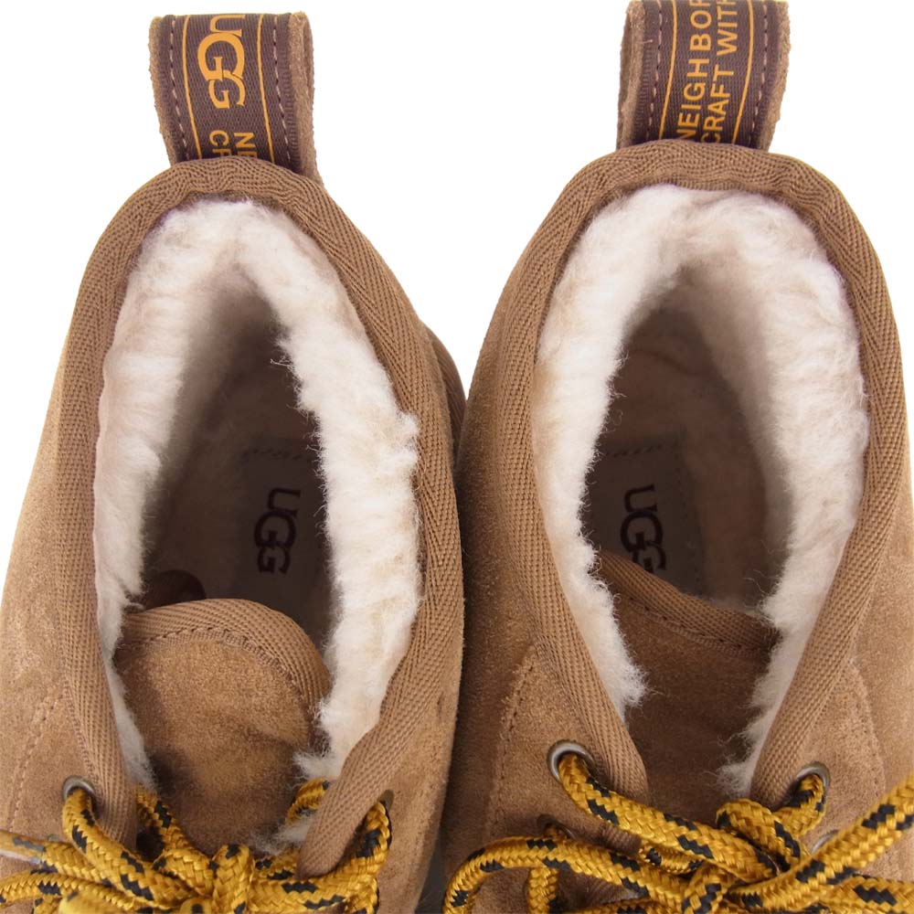 UGG アグ 1112611 × NEIGHBORHOOD NHUG.NEUMEL / CL-BOOTS ニューメル ブーツ ブラウン系 26cm【美品】【中古】