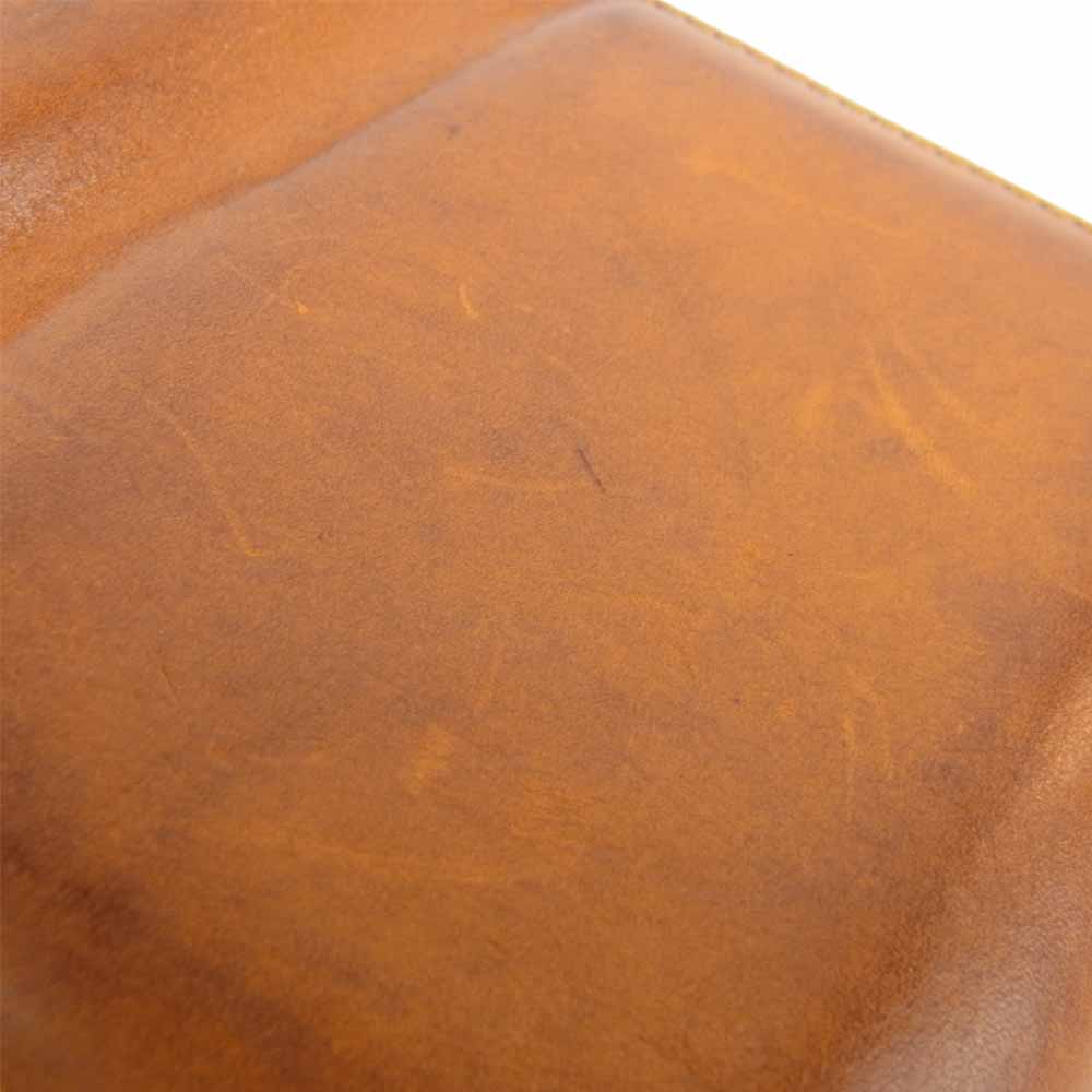 エムピウ millefoglie ミッレフォッリエ  ミニ 二つ折り財布 ナポリ ライトブラウン系【中古】