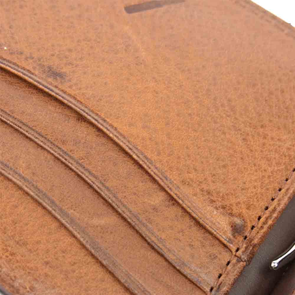土屋鞄製造所 URBANO ウルバーノ バタフライ マネークリップ ブラウン系【中古】