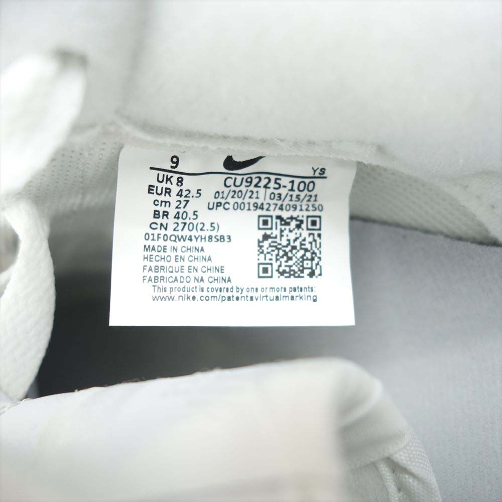 Supreme シュプリーム 20SS CU9225-100 × ナイキ Nike 国内正規品 AIR FORCE 1 LOW White エアフォース 1 ロウ スニーカー ホワイト系 27cm【新古品】【未使用】【中古】