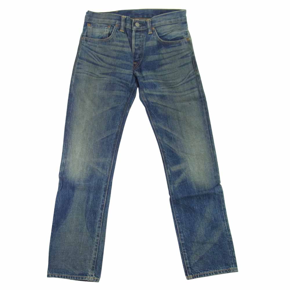 RRL ダブルアールエル 加工 革パッチ デニム インディゴブルー系 28【中古】