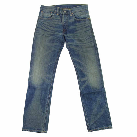 RRL ダブルアールエル 加工 革パッチ デニム インディゴブルー系 28【中古】