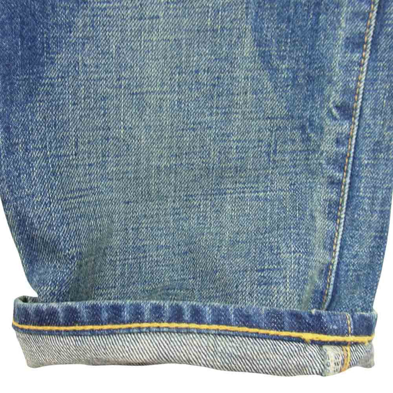 RRL ダブルアールエル 加工 革パッチ デニム インディゴブルー系 28【中古】