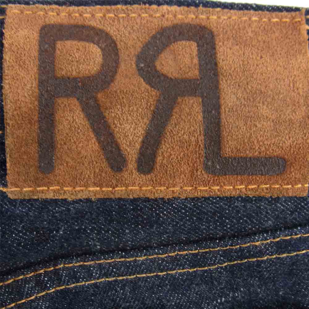RRL ダブルアールエル リジット 革パッチ デニム インディゴブルー系 28【中古】