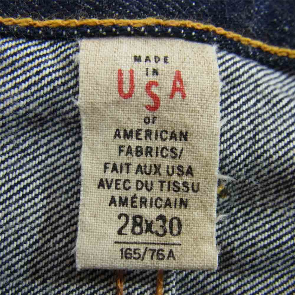 RRL ダブルアールエル リジット 革パッチ デニム インディゴブルー系 28【中古】