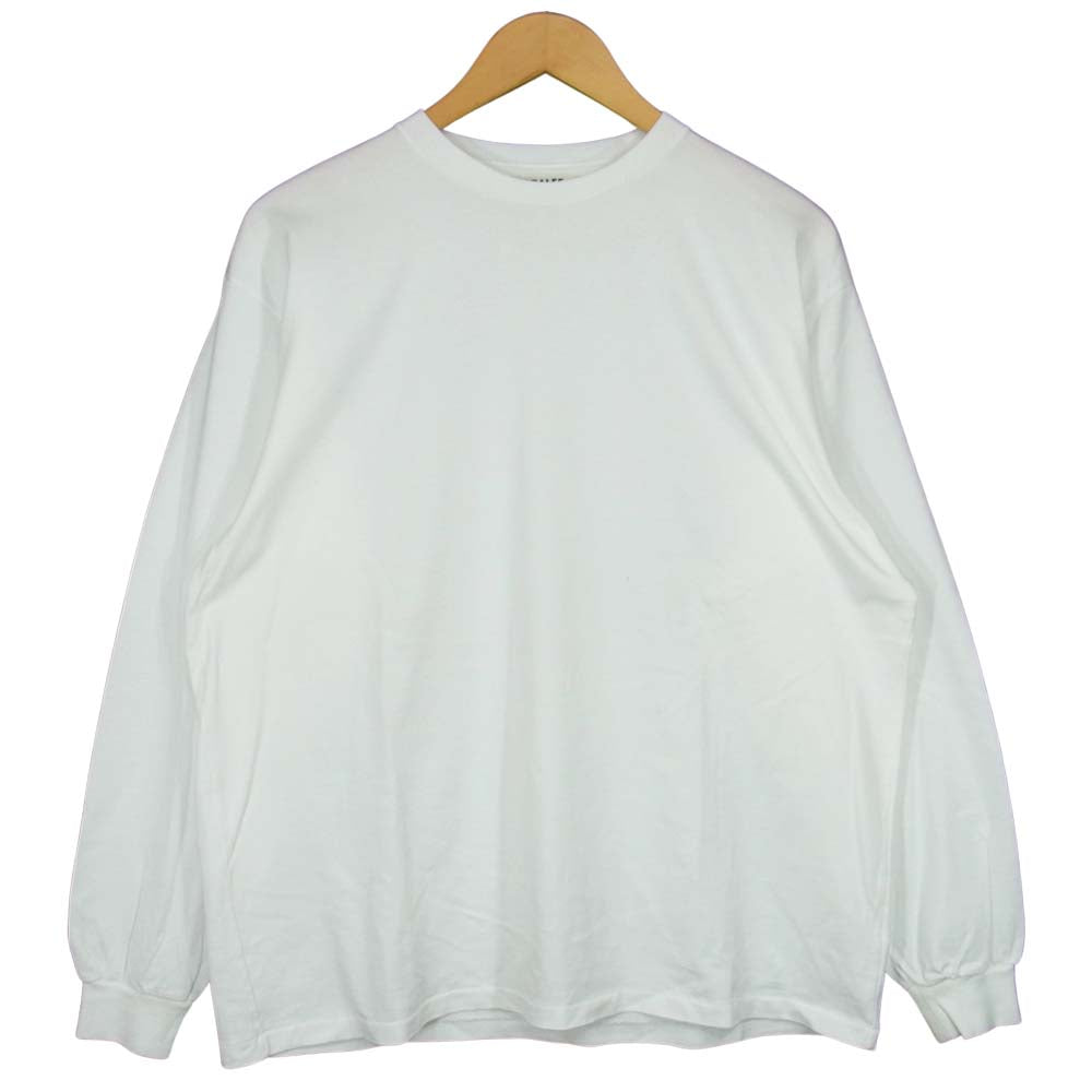 AURALEE オーラリー 20SS A20SP01GT LUSTER PLAITING L/S TEE ラスター プレーティング ロングスリーブ 長袖 Tシャツ ホワイト系 4【美品】【中古】