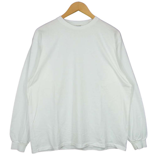 AURALEE オーラリー 20SS A20SP01GT LUSTER PLAITING L/S TEE ラスター プレーティング ロングスリーブ 長袖 Tシャツ ホワイト系 4【美品】【中古】