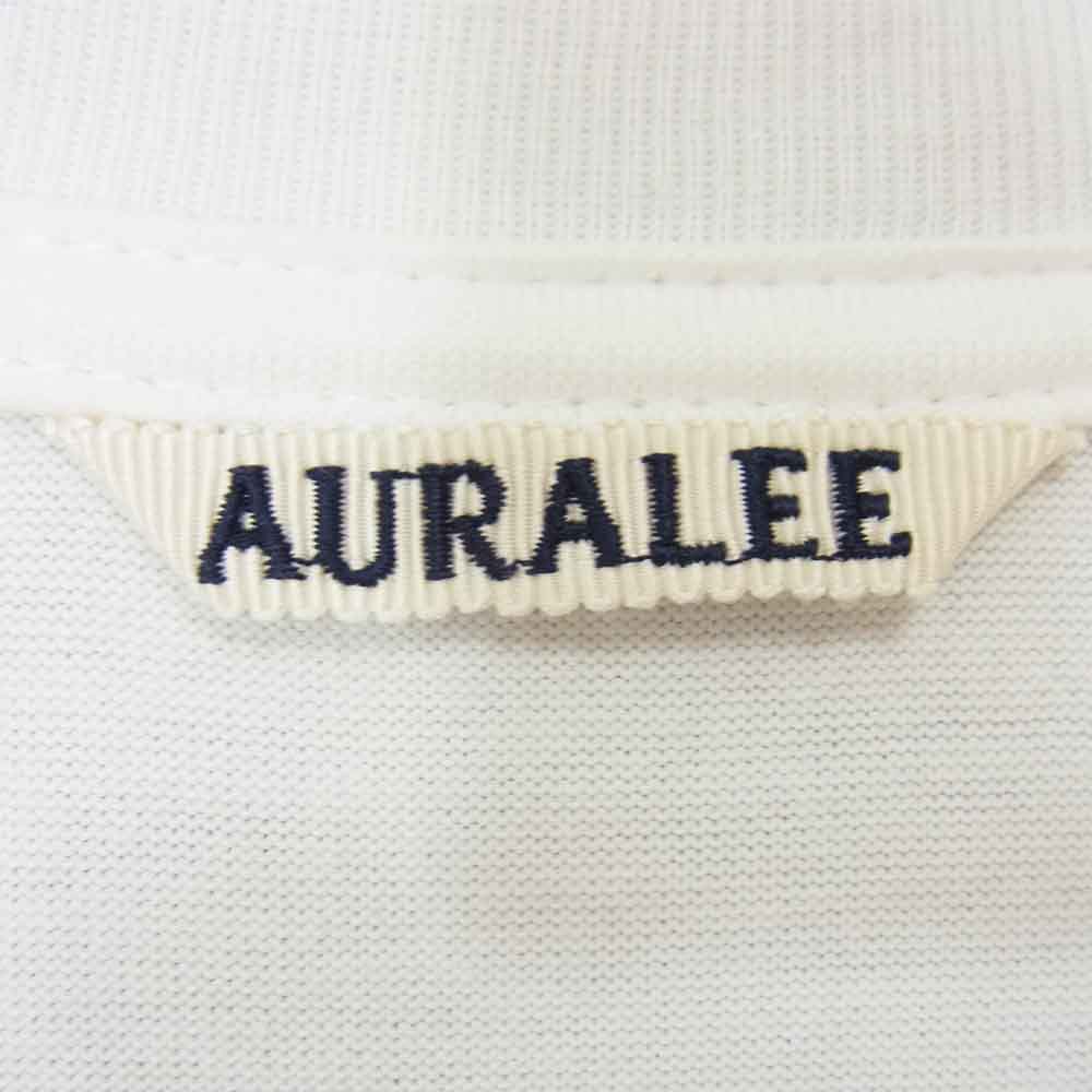AURALEE オーラリー 20SS A20SP01GT LUSTER PLAITING L/S TEE ラスター プレーティング ロングスリーブ 長袖 Tシャツ ホワイト系 4【美品】【中古】