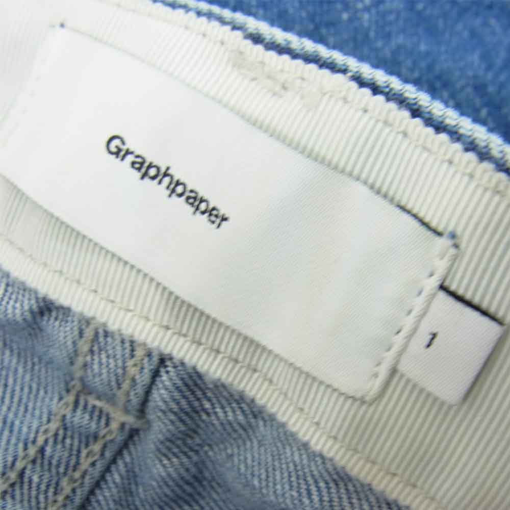 GRAPHPAPER グラフペーパー ２１SS GM204-40252-1 ONLY ARK 別注 Belted Denim Pants 12 インディゴ ベルテッド タック デニム パンツ インディゴブルー系 1【中古】