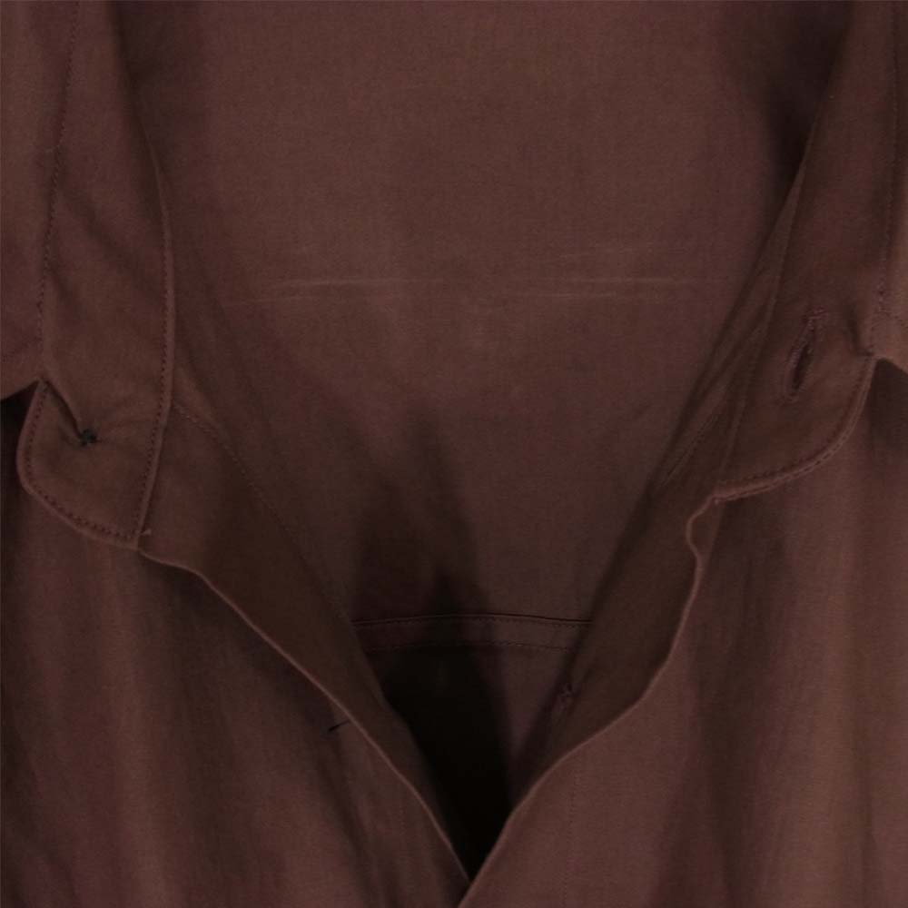 AURALEE オーラリー ２１AW A00S03TN WASHED FINX TWILL BIG SHIRTS ツイル ビッグ 長袖 シャツ ワインレッド系 4【美品】【中古】