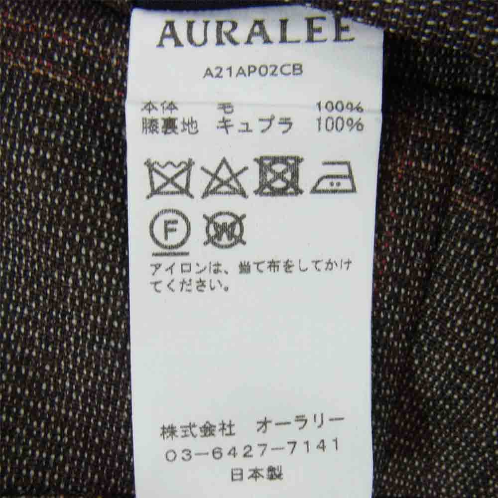 AURALEE オーラリー ２１AW A21AP02CB BLUEFACED WOOL CHECK WIDE
