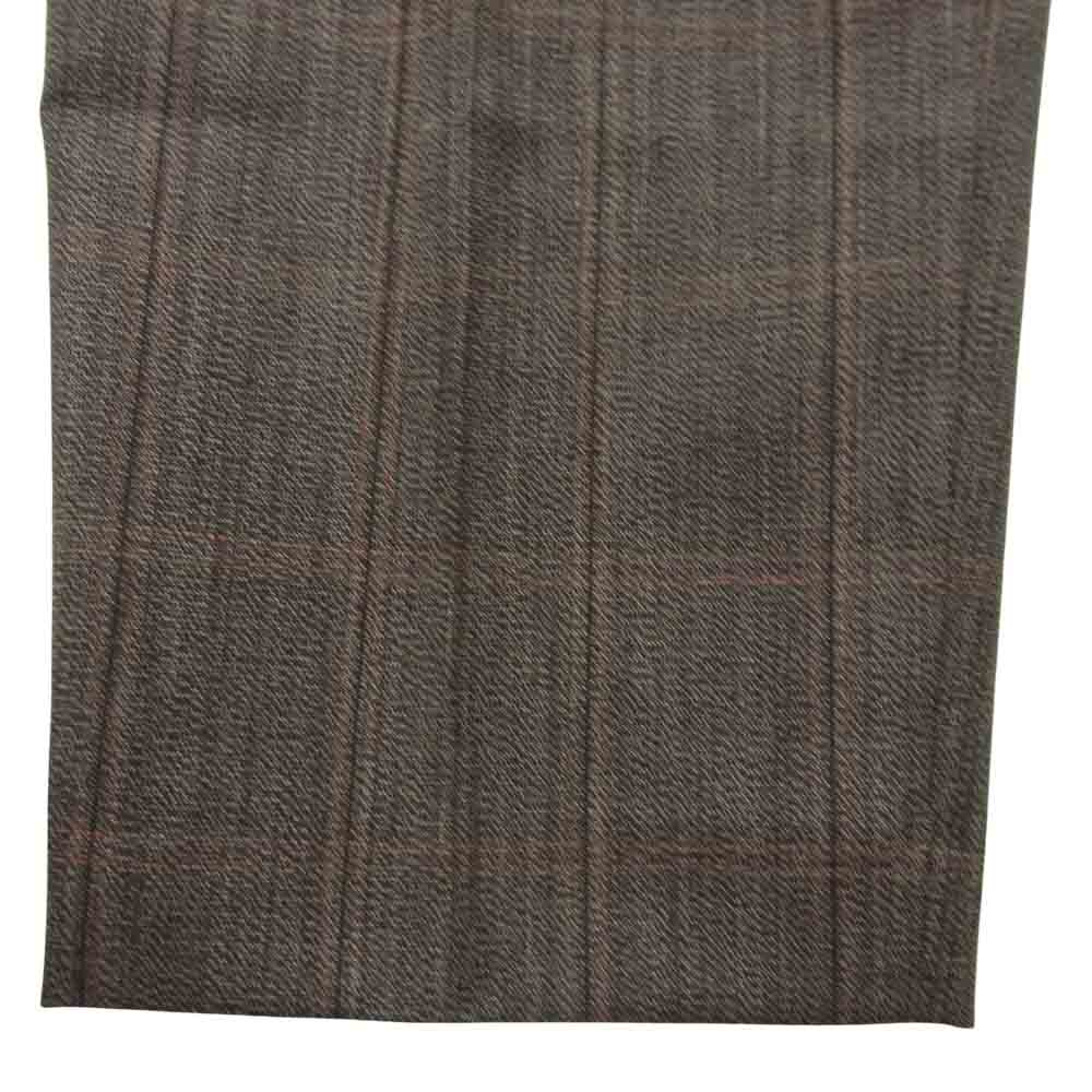 AURALEE オーラリー ２１AW A21AP02CB BLUEFACED WOOL CHECK WIDE SLACKS BROWN CHECK ウール チェック ワイド スラックス グレー系 4【美品】【中古】