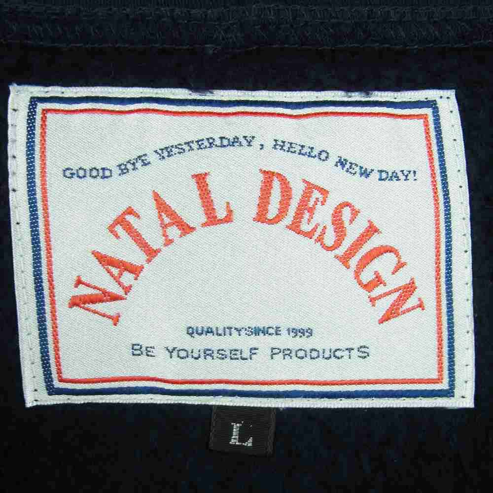 NATAL DESIGN ネイタルデザイン TP-012 C.C.SWEAT PARKA スウェット パーカー ビッグシルエット シープ 裏起毛 NAVY L【新古品】【未使用】【中古】