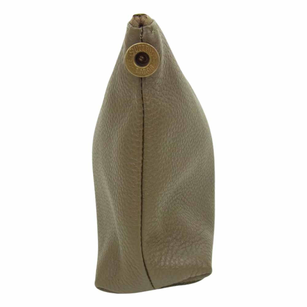 NATAL DESIGN ネイタルデザイン BT-011 × THE SUPERIOR LABOR LEATHER POUCH ショルダーバッグ クラッチバッグ カーキ系【新古品】【未使用】【中古】