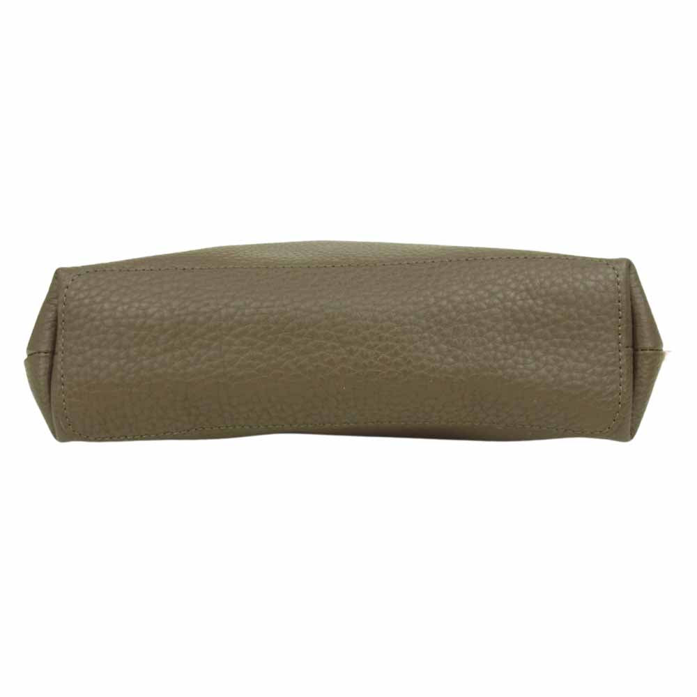 NATAL DESIGN ネイタルデザイン BT-011 × THE SUPERIOR LABOR LEATHER POUCH ショルダーバッグ クラッチバッグ カーキ系【新古品】【未使用】【中古】
