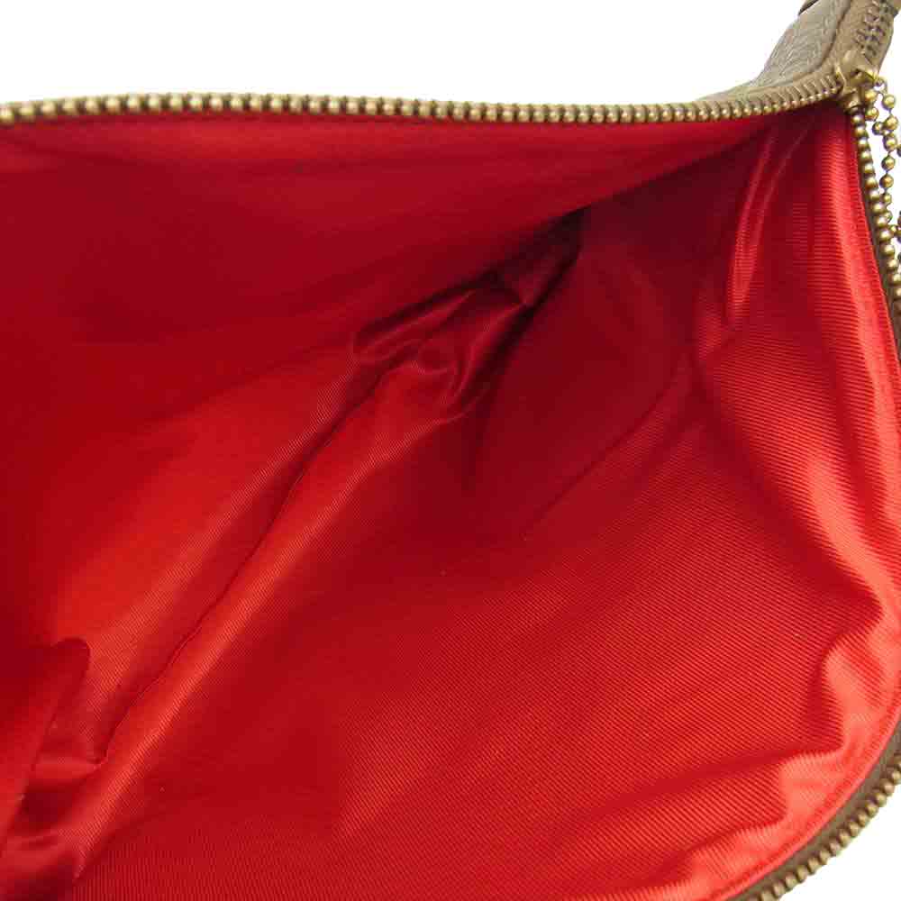 NATAL DESIGN ネイタルデザイン BT-011 × THE SUPERIOR LABOR LEATHER POUCH ショルダーバッグ クラッチバッグ カーキ系【新古品】【未使用】【中古】