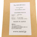 NATAL DESIGN ネイタルデザイン BT-011 × THE SUPERIOR LABOR LEATHER POUCH ショルダーバッグ クラッチバッグ カーキ系【新古品】【未使用】【中古】
