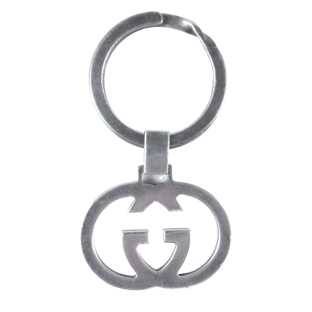 GUCCI グッチ ロッキングG モチーフ ロゴ チャーム リング キーホルダー 925 シルバー系【中古】