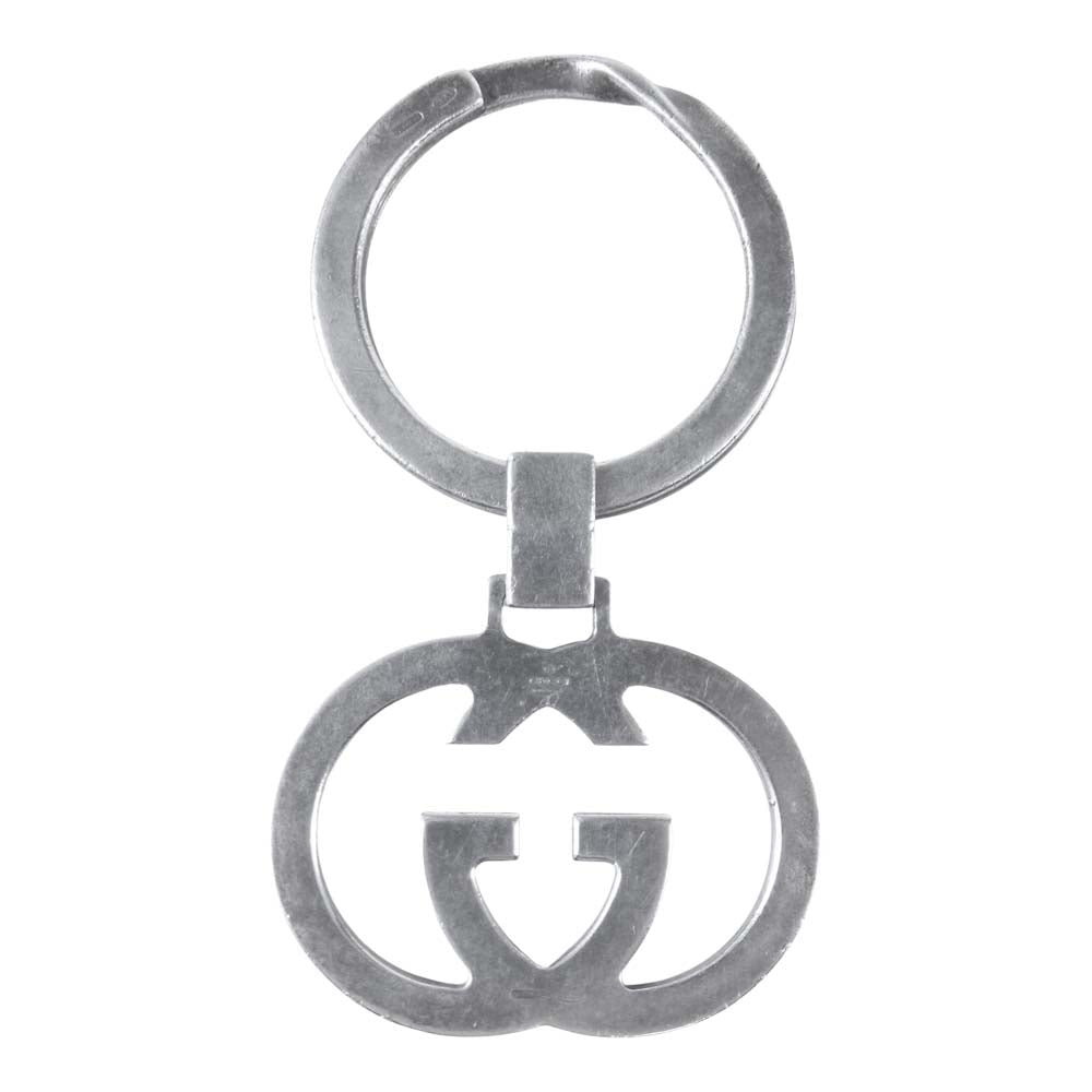 GUCCI グッチ ロッキングG モチーフ ロゴ チャーム リング キーホルダー 925 シルバー系【中古】