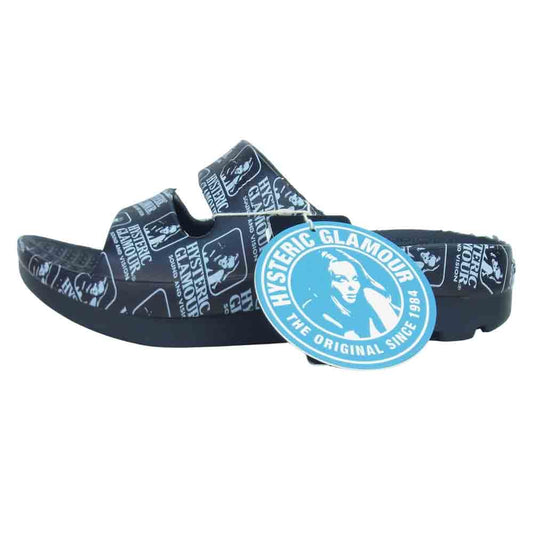 HYSTERIC GLAMOUR ヒステリックグラマー 02212QS01 TELIC/W-STRAP  リカバリー サンダル ブラック系 27cm【新古品】【未使用】【中古】