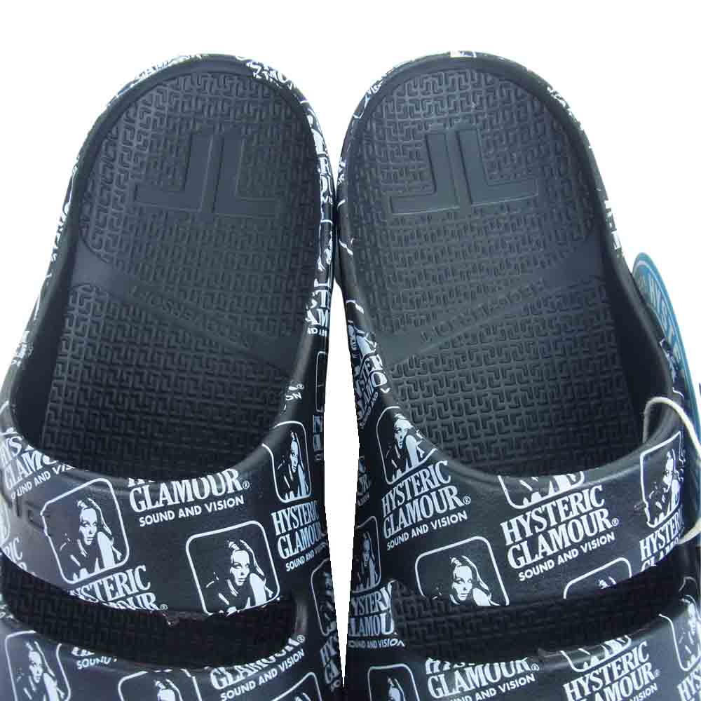 HYSTERIC GLAMOUR ヒステリックグラマー 02212QS01 TELIC/W-STRAP  リカバリー サンダル ブラック系 27cm【新古品】【未使用】【中古】