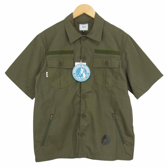 HYSTERIC GLAMOUR ヒステリックグラマー 02211AH12 ArkAir ユーティリティ シャツ カーキ系 M【中古】
