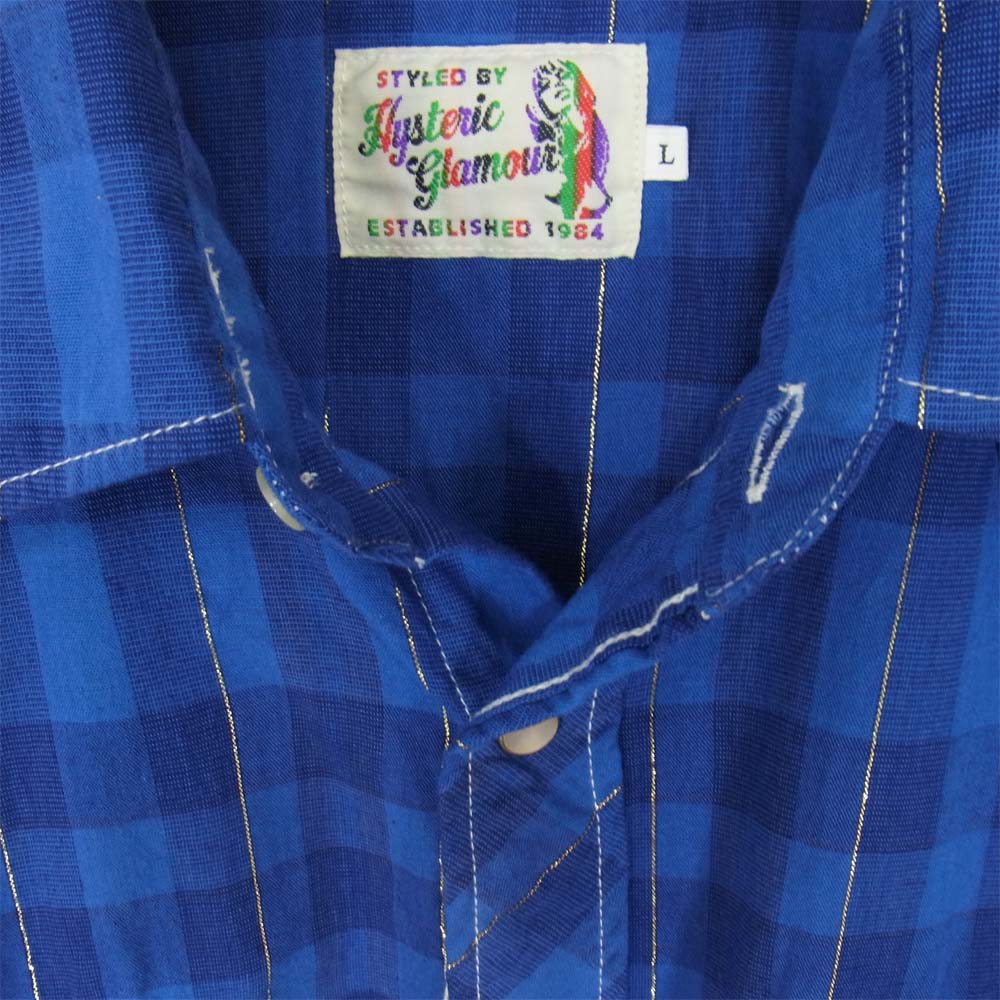 HYSTERIC GLAMOUR ヒステリックグラマー 21SS 02211AH17 HYSTERIC GIRL グラデーション ウエスタン シャツ マルチカラー系 L【新古品】【未使用】【中古】