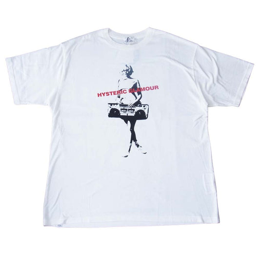 HYSTERIC GLAMOUR ヒステリックグラマー 02212CT13 KILLING MUSIC Tシャツ ホワイト系 XL【新古品】【未使用】【中古】