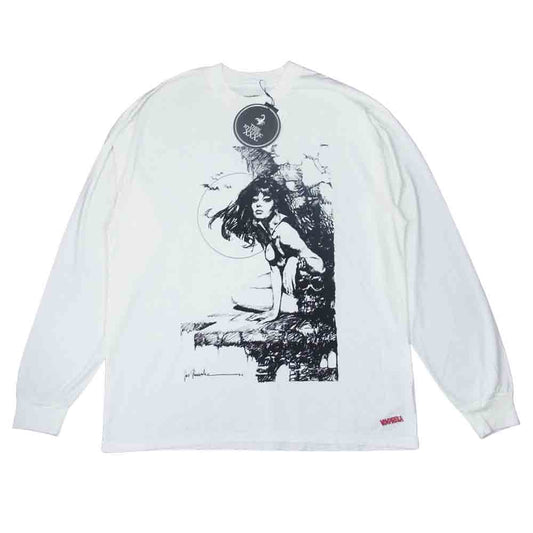 HYSTERIC GLAMOUR ヒステリックグラマー 06213CL01 XXX VAMPIRELLA #39 SKULL Tシャツ ホワイト系 L【新古品】【未使用】【中古】