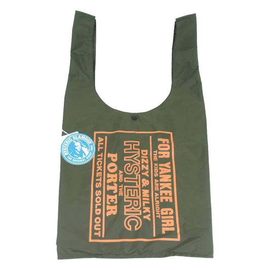 HYSTERIC GLAMOUR ヒステリックグラマー 02213QB07 PORTER ポーター パッカブル GROCERY BAG M バッグ カーキ系【新古品】【未使用】【中古】