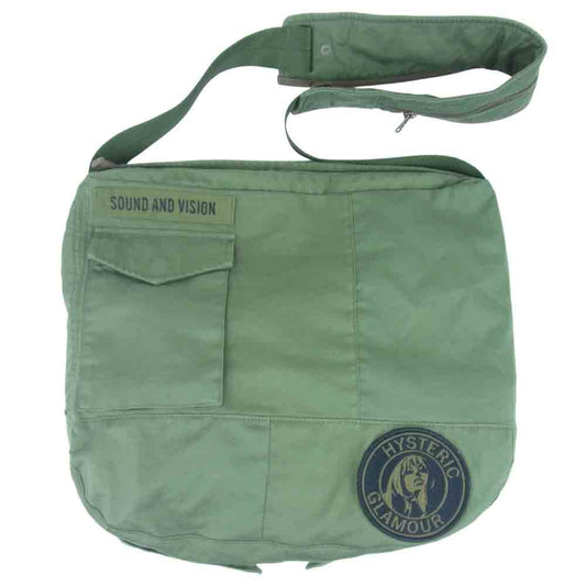 HYSTERIC GLAMOUR ヒステリックグラマー 02203QB06 02203QB06 SOUND AND VISION ミリタリー ショルダーバッグ カーキ系 FREE【新古品】【未使用】【中古】