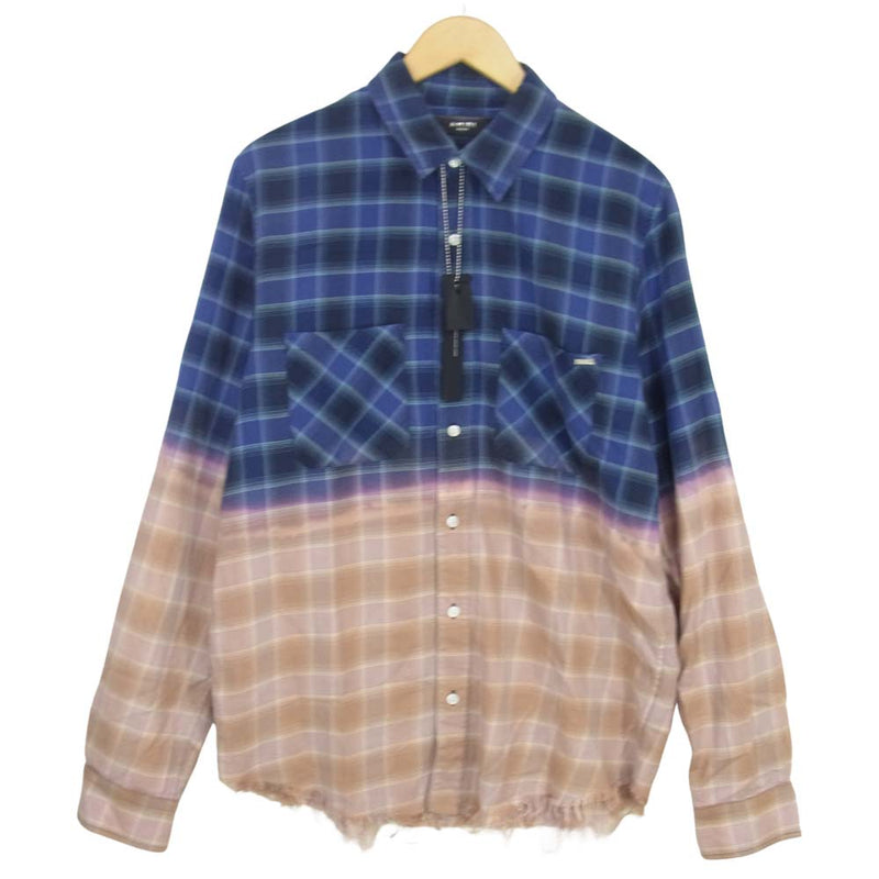 アミリ MSL005 BLEACHED FLANNEL ブリーチ フランネル チェック シャツ マルチカラー系 M【中古】