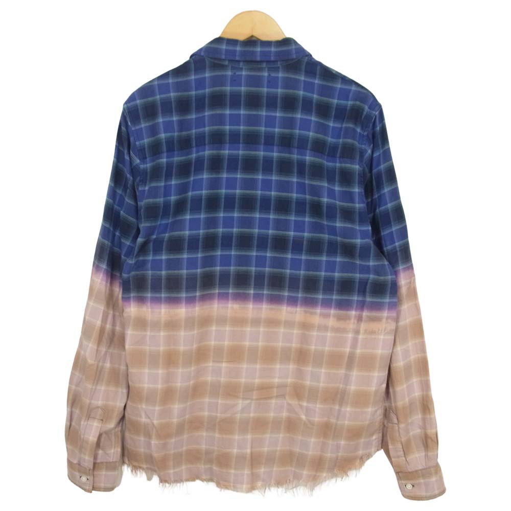 アミリ MSL005 BLEACHED FLANNEL ブリーチ フランネル チェック シャツ マルチカラー系 M【中古】