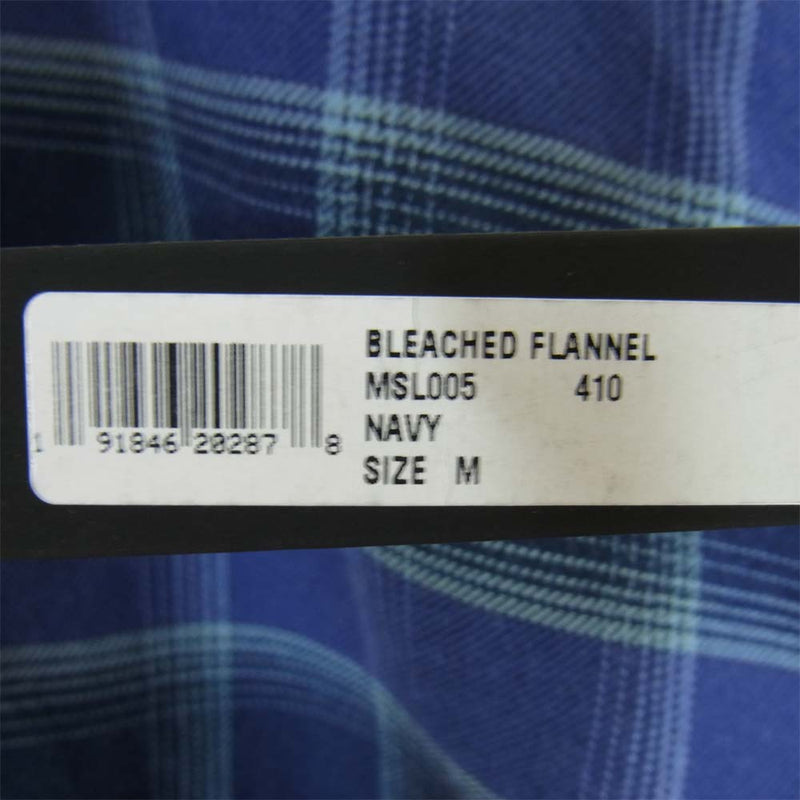 アミリ MSL005 BLEACHED FLANNEL ブリーチ フランネル チェック シャツ マルチカラー系 M【中古】