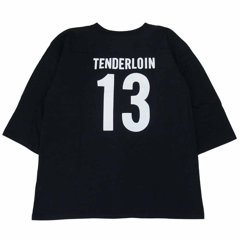 TENDERLOIN テンダーロイン 17SS T-COTTON NFL MD CAHULAWASSE RIVER 七分丈 Tシャツ ブラック系 L【中古】