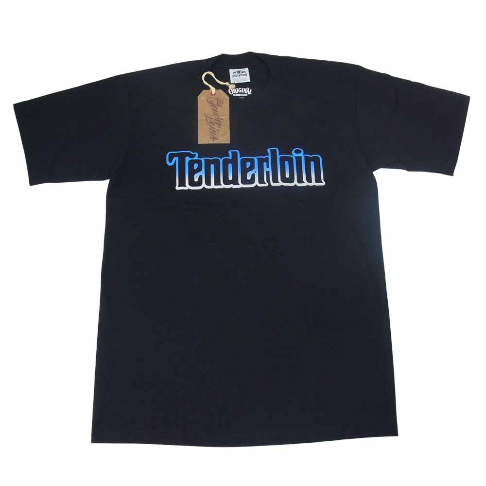 TENDERLOIN テンダーロイン T-TEE EL ロゴ プリント Tシャツ ブラック系 L【新古品】【未使用】【中古】