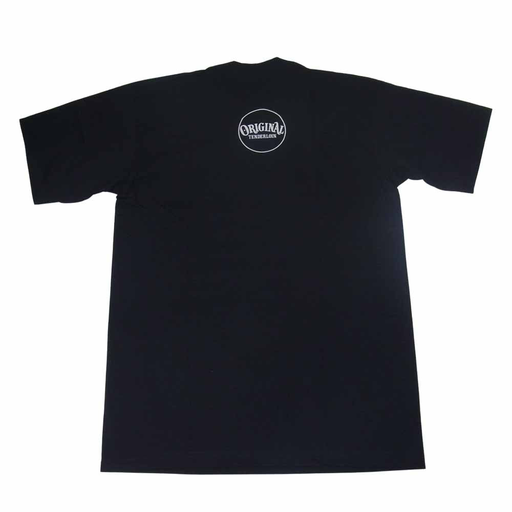 TENDERLOIN テンダーロイン 18SS T-TEE TQD サークル フォト プリント Tシャツ ブラック系 ライトブルー系 L【極上美品】【中古】