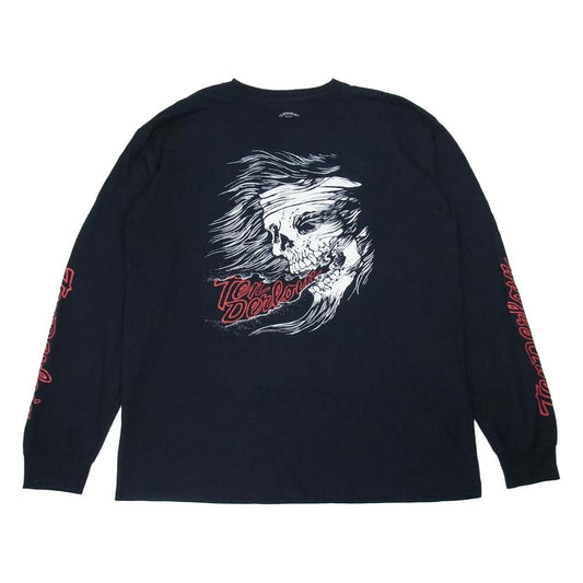 TENDERLOIN テンダーロイン T-TEE L/S LHS ロングへアー スカル 長袖 Tシャツ ブラック系 L【中古】