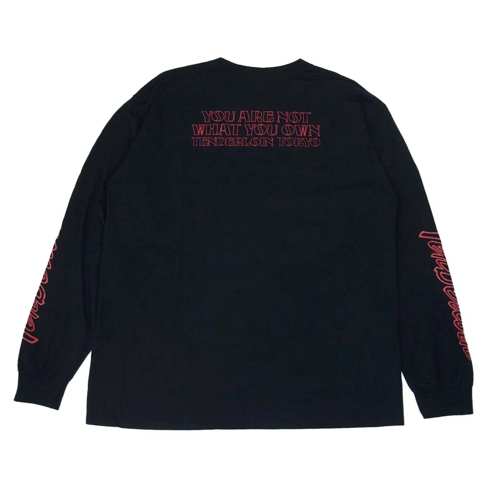 TENDERLOIN テンダーロイン T-TEE L/S LHS ロングへアー スカル 長袖 Tシャツ ブラック系 L【中古】