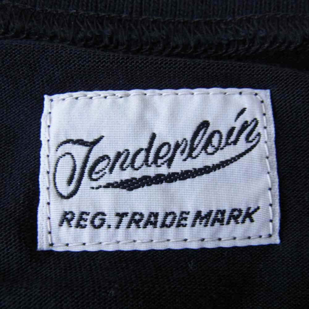 TENDERLOIN テンダーロイン T-RAYON NFL 3/4 BS ボルネオスカル レーヨン 七分丈 Tシャツ ブラック系 L【中古】