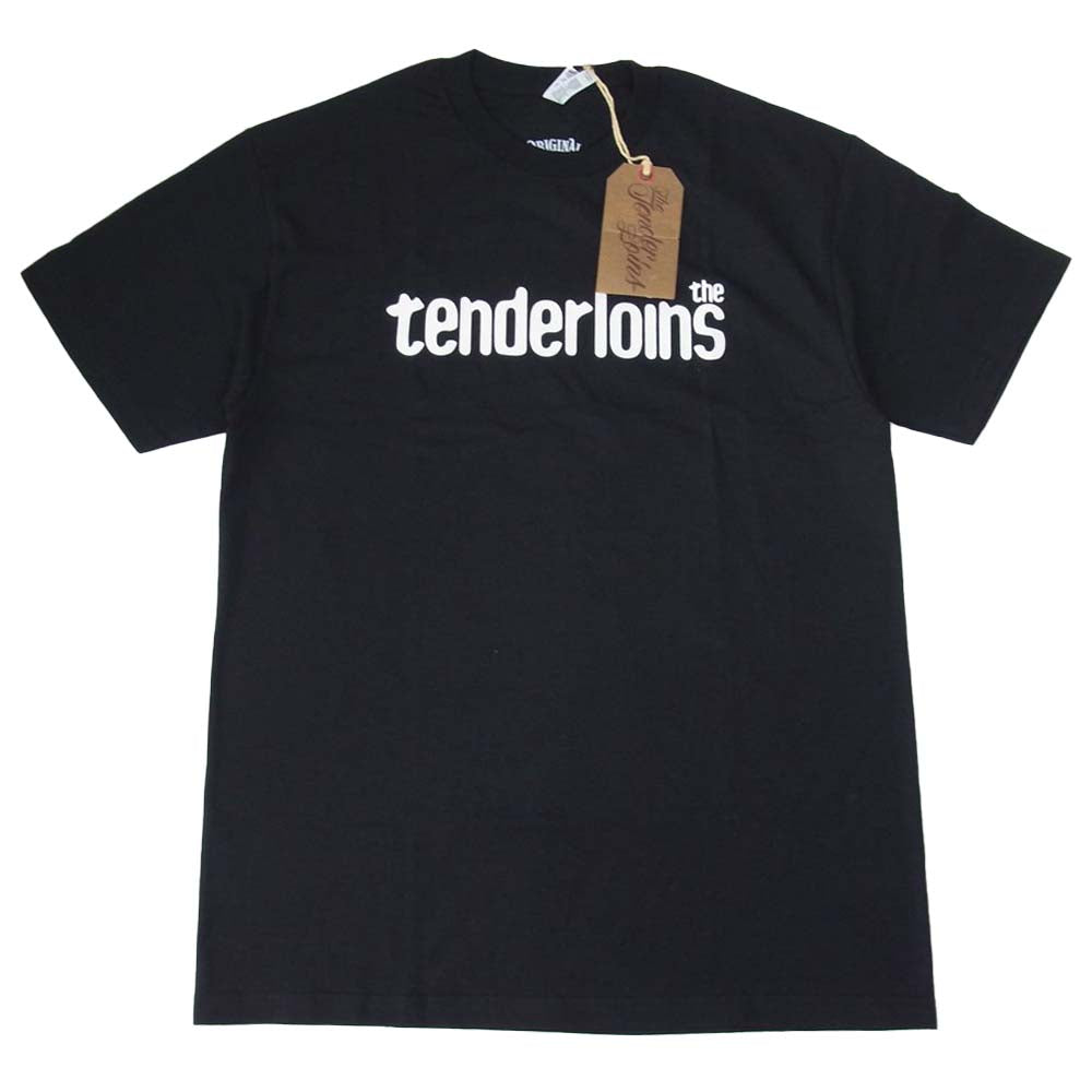 TENDERLOIN テンダーロイン T-TEE S.S ロゴ プリント Tシャツ ブラック系 L【極上美品】【中古】