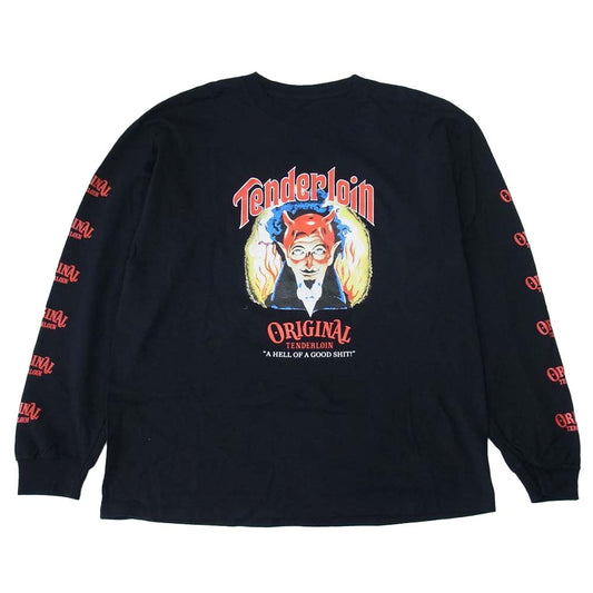 TENDERLOIN テンダーロイン T-TEE L/S ON オールドニック プリント 長袖 Tシャツ ブラック系 マルチカラー系 L【中古】