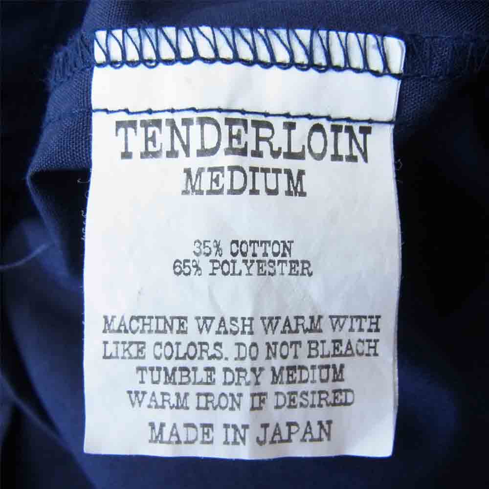 TENDERLOIN テンダーロイン T-BOWLS SHT S/S バックロゴ 半袖 ボーリング シャツ ネイビー系 M【中古】