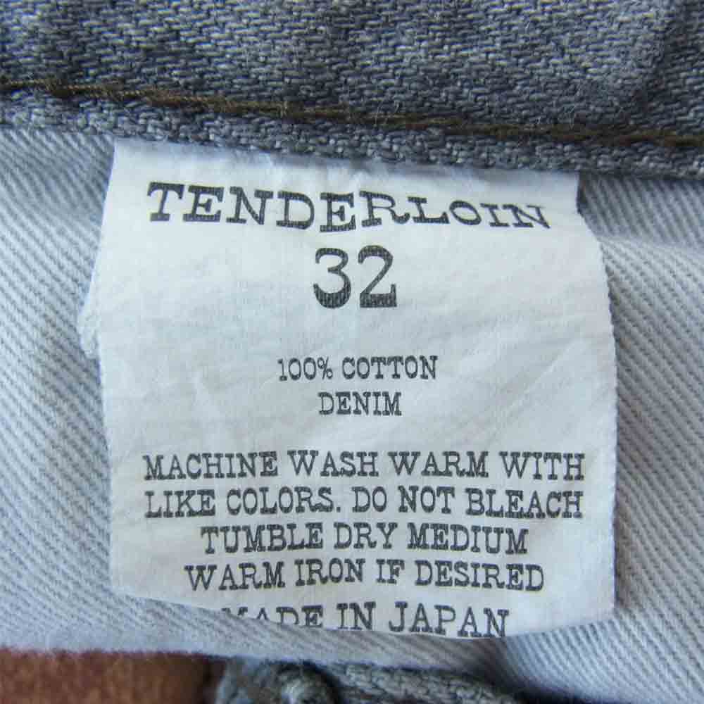 TENDERLOIN テンダーロイン T-RIDERS E WASH 5ポケット ウォッシュ デニムパンツ グレー系 32【中古】