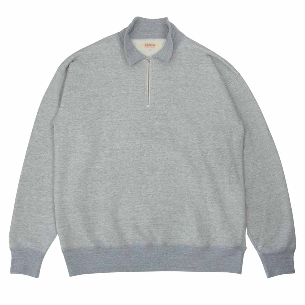 The REAL McCOY'S ザリアルマッコイズ ハーフジップ 襟付き スウェット グレー系 XL【美品】【中古】