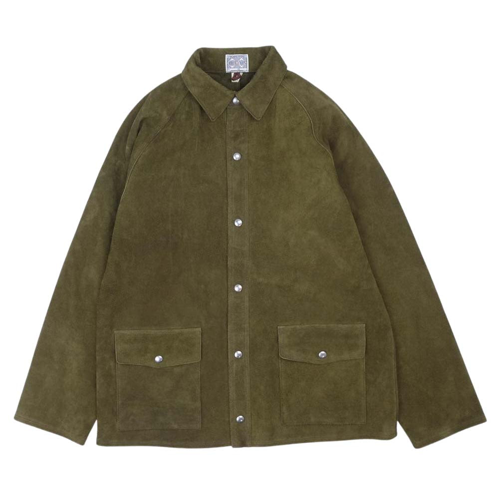The REAL McCOY'S ザリアルマッコイズ 21SS 8HU LEATHER WELDER JACKET レザー ウェルダー ジャケット カーキ系 42【極上美品】【中古】