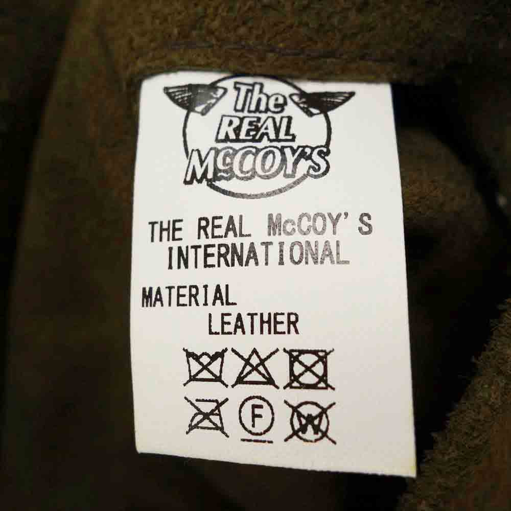 The REAL McCOY'S ザリアルマッコイズ 21SS 8HU LEATHER WELDER JACKET レザー ウェルダー ジャケット カーキ系 42【極上美品】【中古】