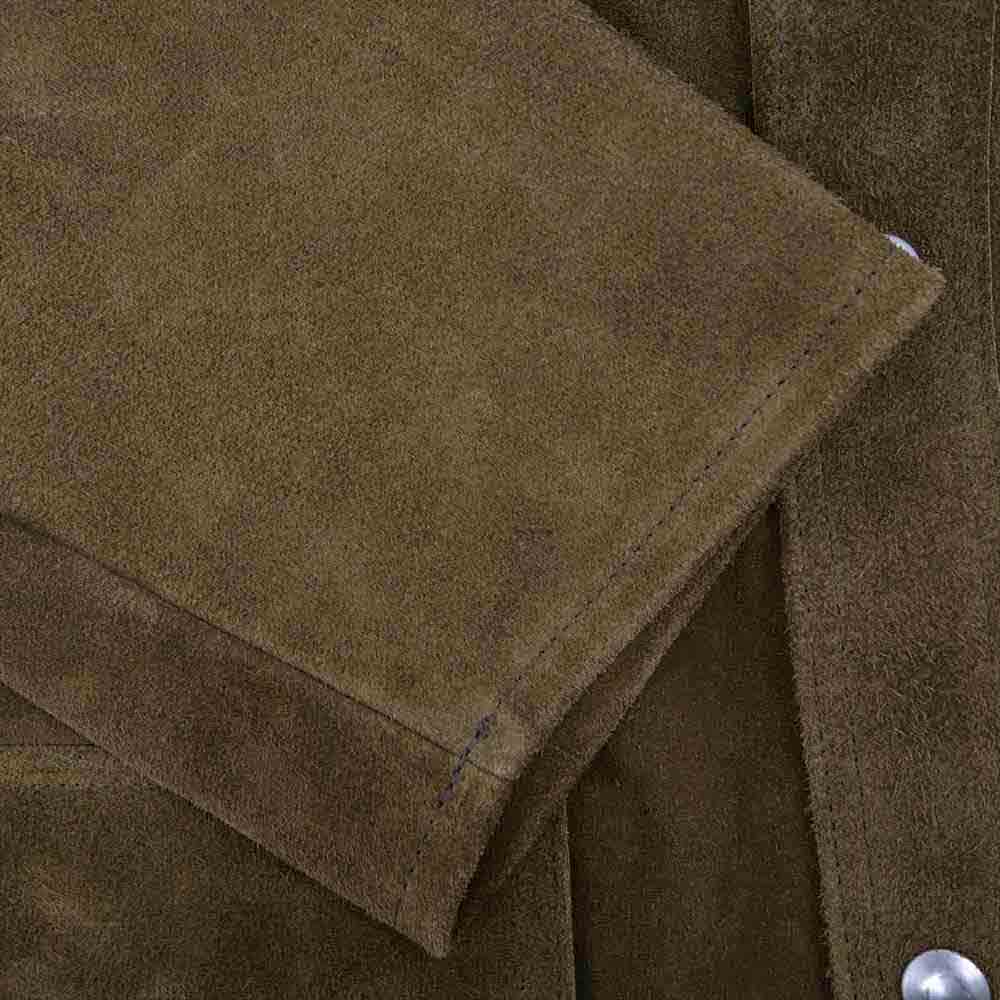 The REAL McCOY'S ザリアルマッコイズ 21SS 8HU LEATHER WELDER JACKET レザー ウェルダー ジャケット カーキ系 42【極上美品】【中古】