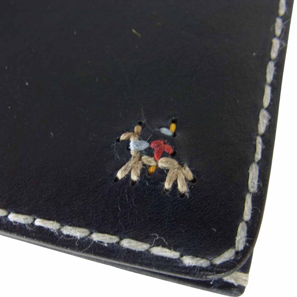 アンリークイール  ほぼ日手帳 weeks レザー 手帳カバー ネイビー系【美品】【中古】